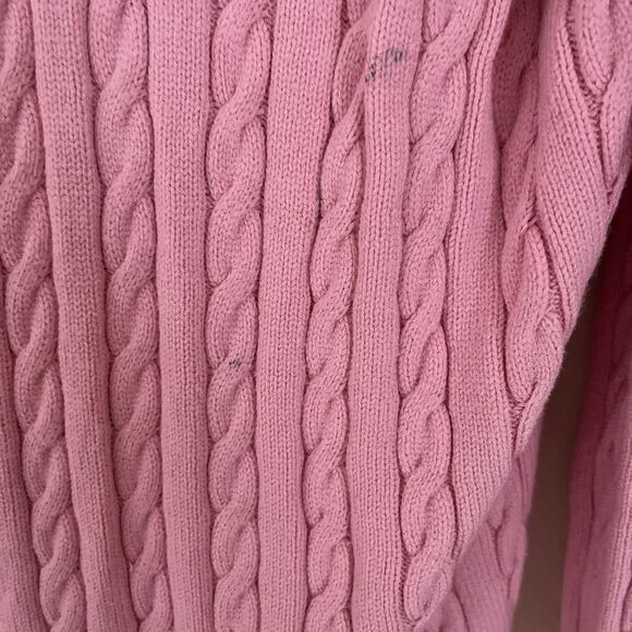 JEFFREE STAR Cosmetics Pink Embroidered Varsity Cableknit Sweater, Pink- M - Picture 5 of 10